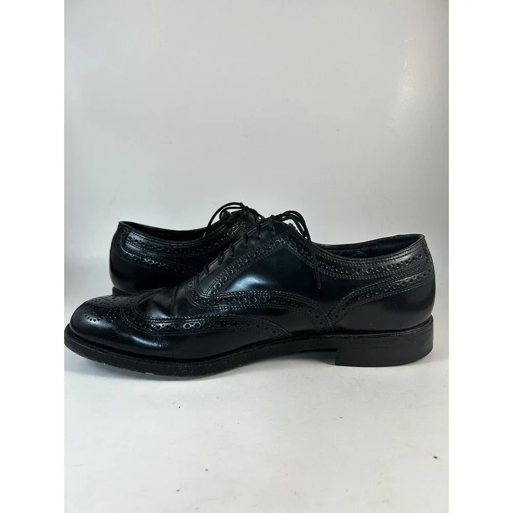 Florsheim Oxford Dress Shoes Mens Size 8D Black Lexington Wingtip Brogue 20381